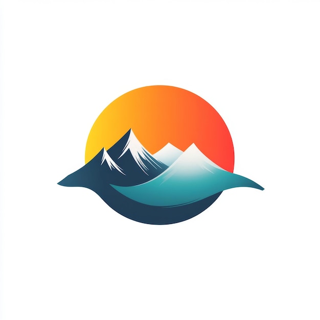 Diseño de logotipo con estilo minimalista y colores vibrantes
