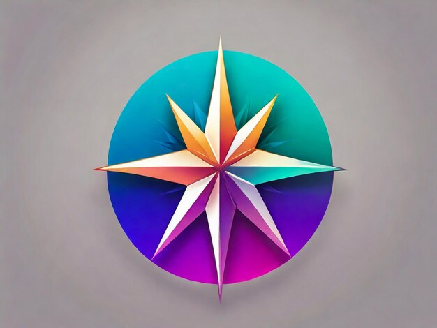 Diseño del logotipo de la estrella gradiente