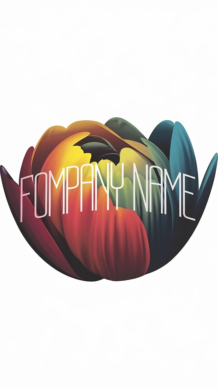 Foto diseño de logotipo de flor vector de signo de la compañía