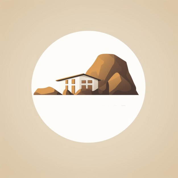 Diseño de logotipo de House Ennest Mezcla trascendente de paisajes eclécticos posmodernos