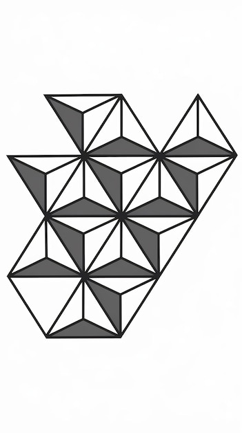 Diseño del logotipo del icono de los triángulos abstractos, del signo geométrico y del vector