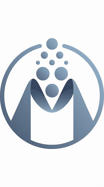 Diseño del logotipo del icono del vector de signos de letras M de círculo abstracto