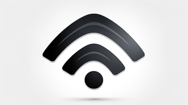 Diseño de logotipo de icono wifi negro generativo ai