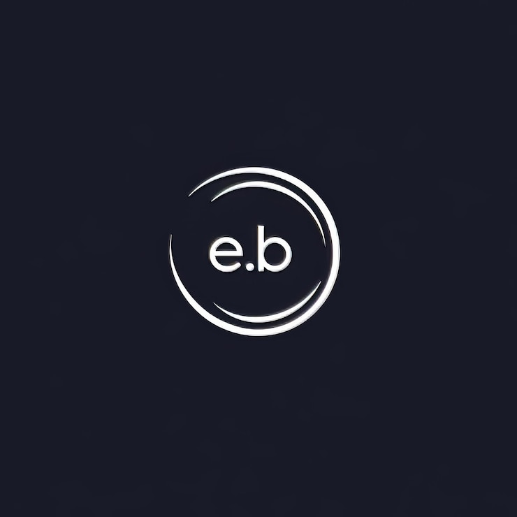 Foto diseño del logotipo de la letra inicial eb