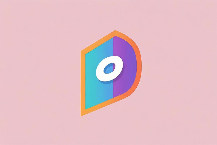 Foto el diseño del logotipo de la letra o en negrita y con contornos diagonales delgados