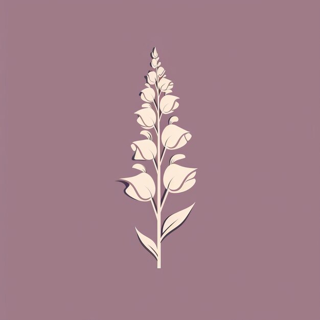 Diseño de logotipo de línea minimalista para el negocio de Freesia con la flor Digitalis