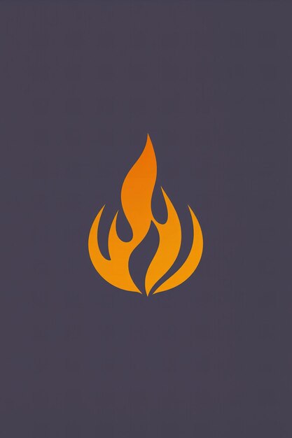 Diseño del logotipo de la llama de arte de línea simple