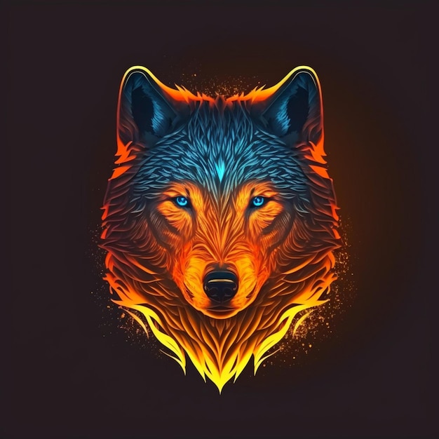 diseño de logotipo de lobo