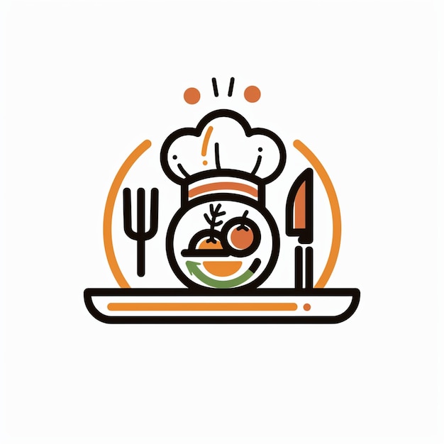 Foto diseño de logotipo de marca pictórica para un restaurante