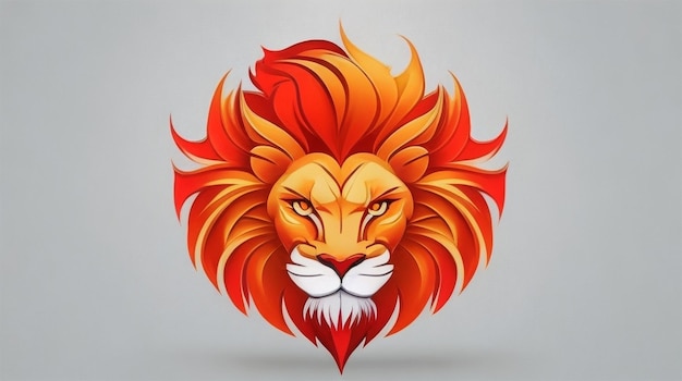 Diseño de logotipo de mascota de cabeza de león