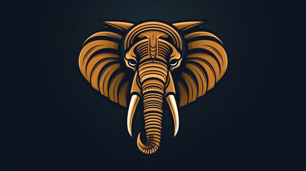 diseño de logotipo de mascota de elefante vector con ilustración imagen de concepto arte generado por IA