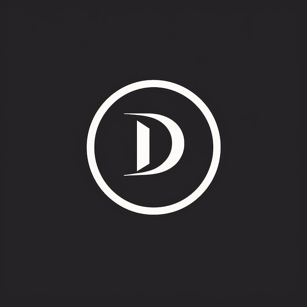 Diseño de logotipo mínimo de DD para la música