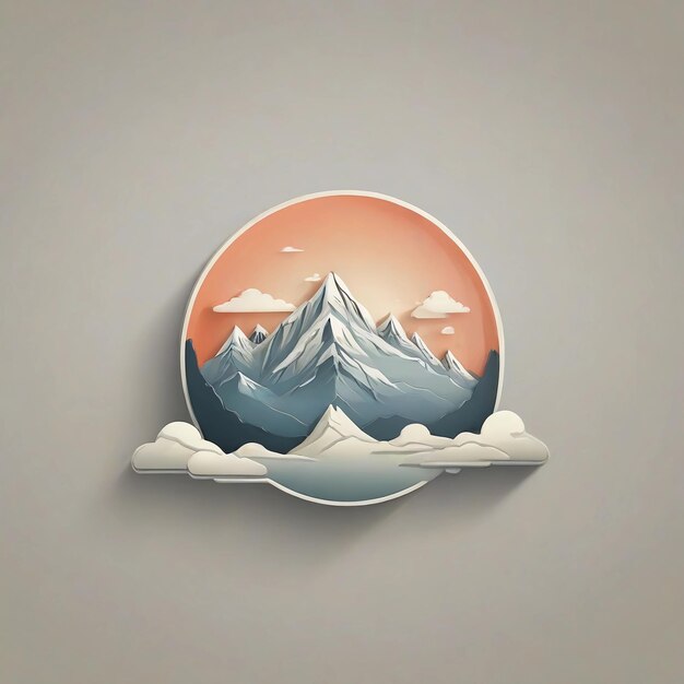 Foto diseño del logotipo de las montañas vector de las montañas