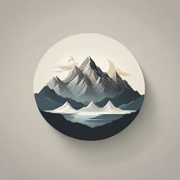 Foto diseño del logotipo de las montañas vector de las montañas