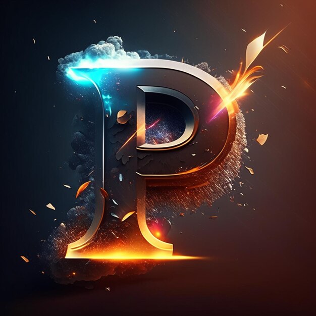 Foto diseño del logotipo p o de la letra p o del monograma p