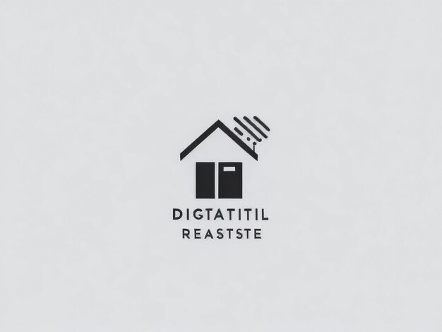 Diseño de logotipo simple de bienes raíces