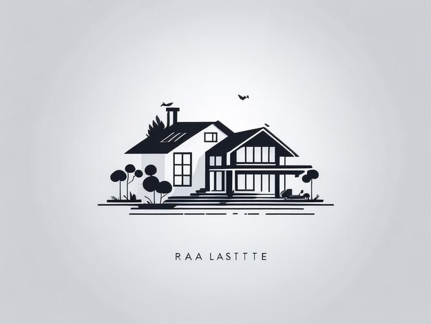 Foto diseño de logotipo simple de bienes raíces