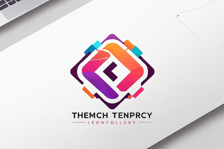 Foto diseño de logotipo de tecnología creativa