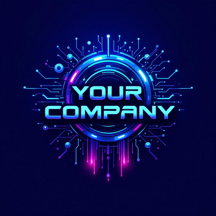 Foto diseño de logotipo tecnológico futurista marca digital de alta tecnología para empresas innovadoras