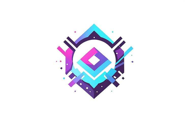 Foto diseño de logotipo tecnológico con impacto visual moderno y futurista