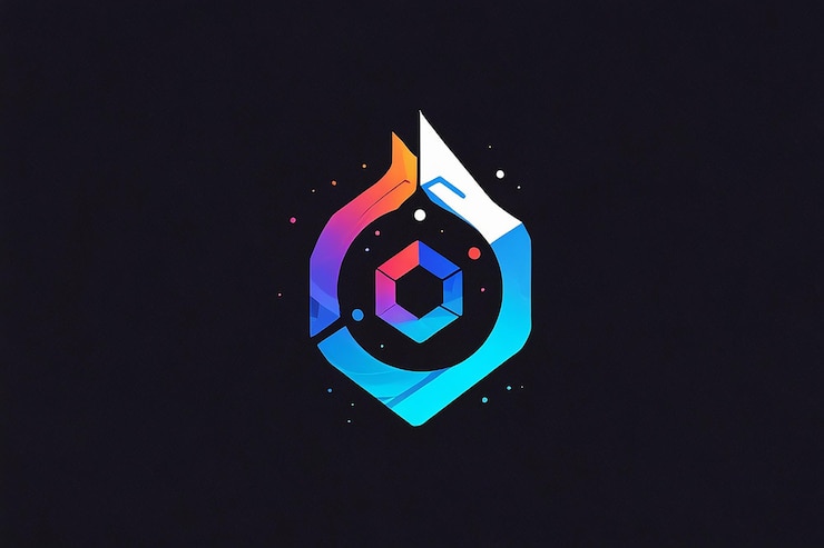 Foto diseño de logotipo tecnológico con impacto visual moderno y futurista
