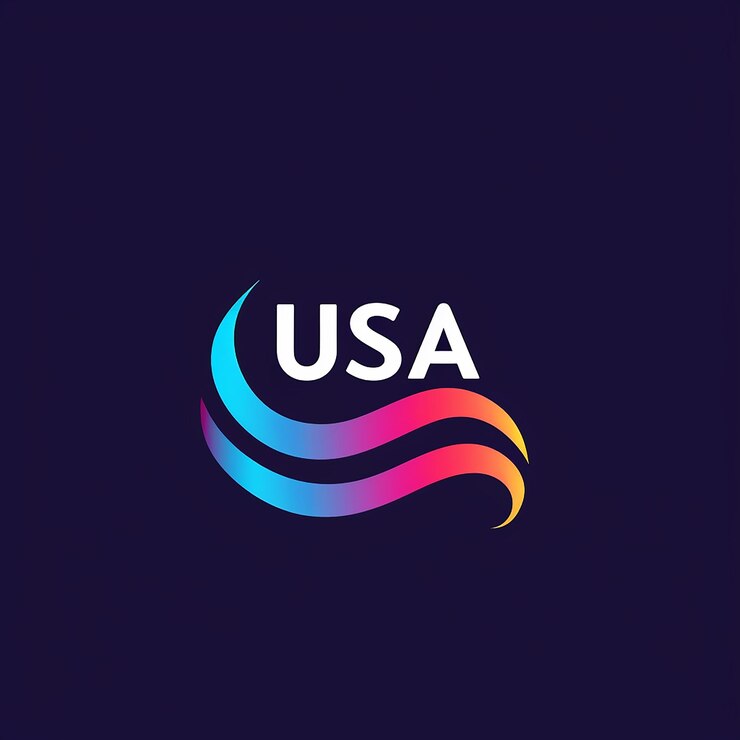 Foto diseño del logotipo texto estilo de los estados unidos
