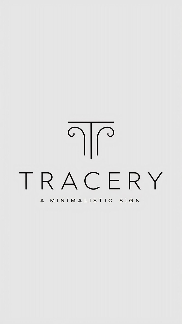 Foto diseño del logotipo de tracería signo minimalista de la empresa
