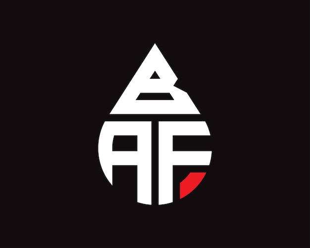 El diseño del logotipo de la ubicación de la letra BAF