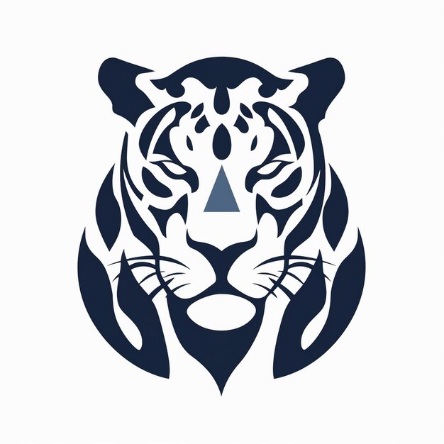 Foto diseño del logotipo del vector del tigre