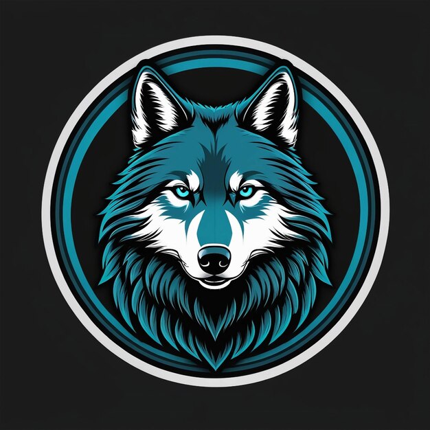 diseño del logotipo del vector wofl head aislado en el fondo