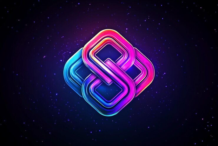 Foto diseño de logotipos de neón colorido