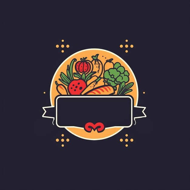 Foto diseño de logotipos de verduras y frutas frescas y vibrantes de ia generativa