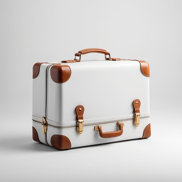 Diseño de maleta elegante para fotografía de productos aislados de viaje sobre fondo blanco