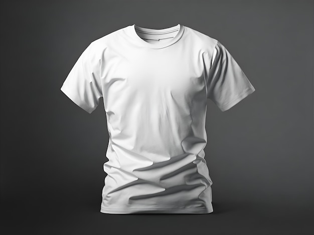 Diseño de maqueta de camiseta blanca en blanco generado por IA