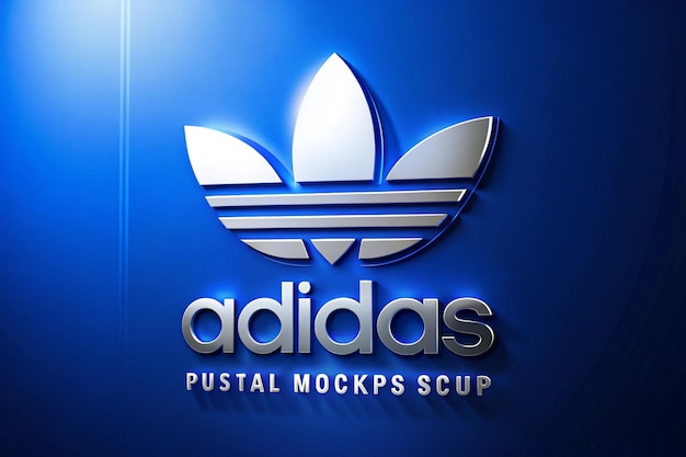Diseño de maqueta de logotipo 3D de la compañía de letreros de pared