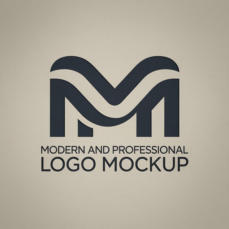 Foto diseño de la maqueta del logotipo de la empresa