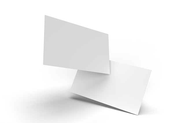 Diseño de maqueta de tarjetas de presentación de pila renderizada en 3D.
