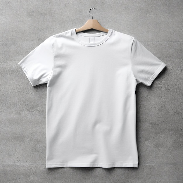 diseño de maquete de camiseta blanca en blanco generado por IA