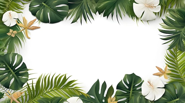 diseño de marco de follaje tropical fondo para el estilo de la naturaleza