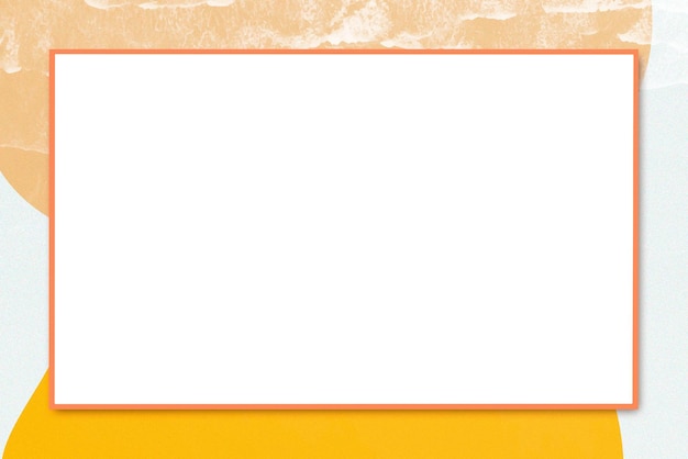 Diseño de marco paisajístico PNG naranja abstracto