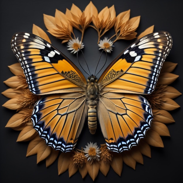 diseño de mariposa 3D