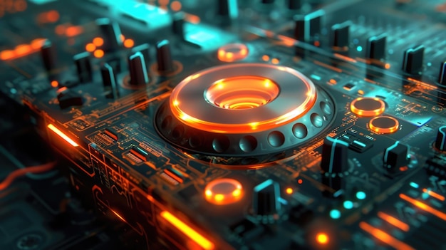 Con un diseño matizado, el mezclador de DJ abstracto parece ser un portal a un mundo futurista de