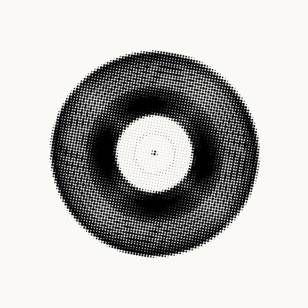 Diseño de medio tono de Vinly record