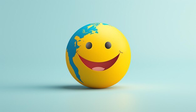 Foto diseño minimalista del cartel del día mundial de la sonrisa.