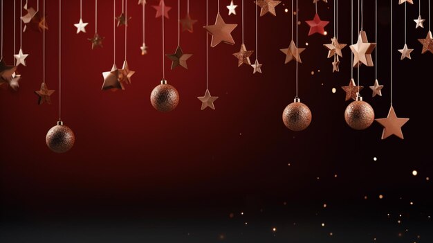 Diseño minimalista Feliz Navidad y Feliz año nuevo Diseño festivo con elementos decorativos Temporada navideña Banner horizontal y encabezado de póster para sitio web