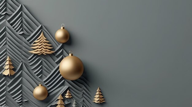 Diseño minimalista Feliz Navidad y Feliz año nuevo Diseño festivo con elementos decorativos