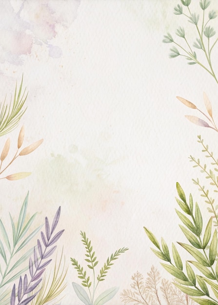 Diseño minimalista con hierbas y hojas medicinales pastel sobre un fondo de textura blanca