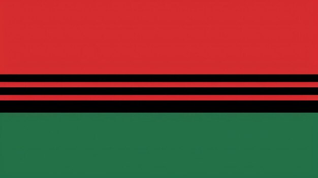 Un diseño minimalista que presenta una representación simple y elegante de la bandera Juneteenth