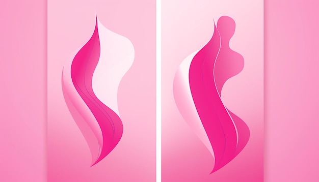 Foto diseño mínimo del cartel del mes de concientización sobre el cáncer de mama.