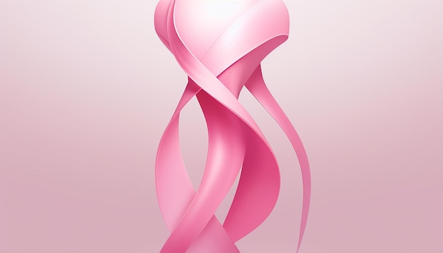 Diseño mínimo del cartel del mes de concientización sobre el cáncer de mama.